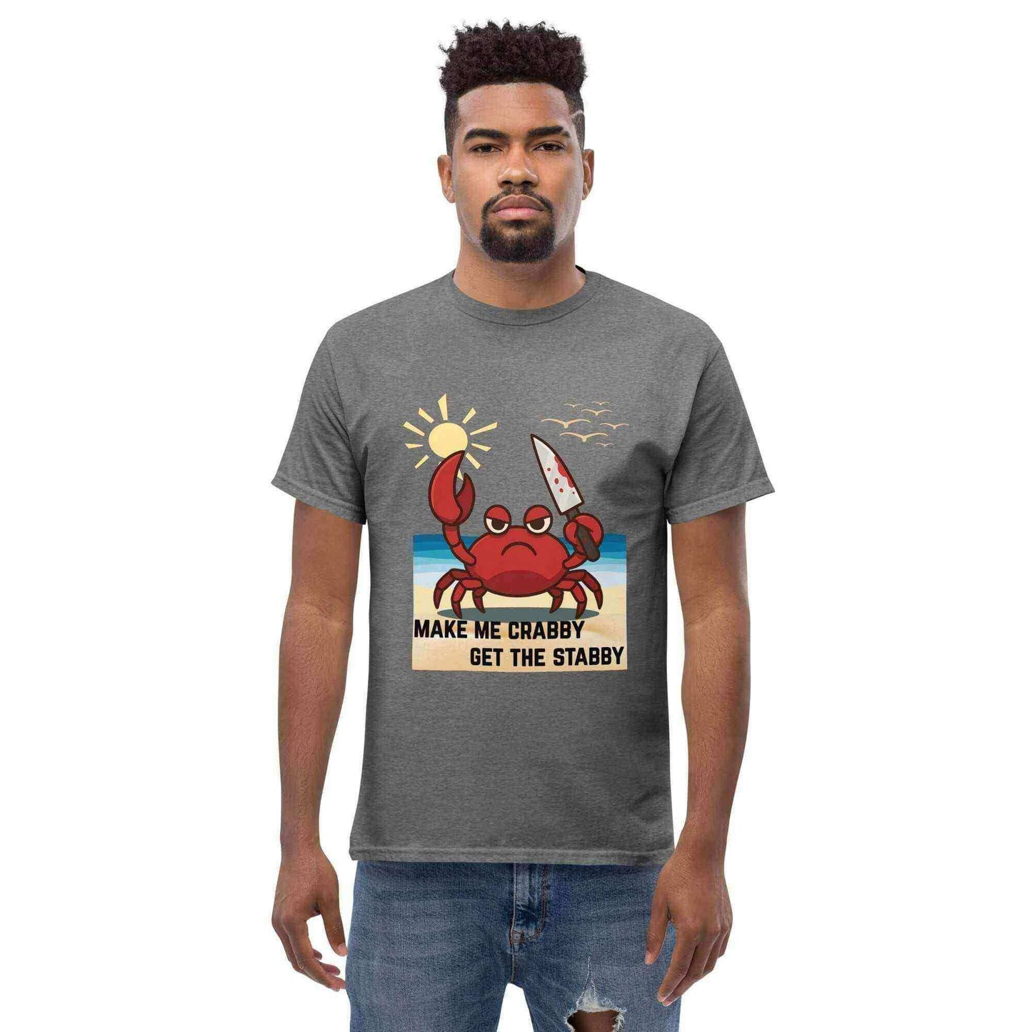 Make Me Crabby Get The Stabby True Crime Humor Unisex Graphic Tee - Cady Creations
