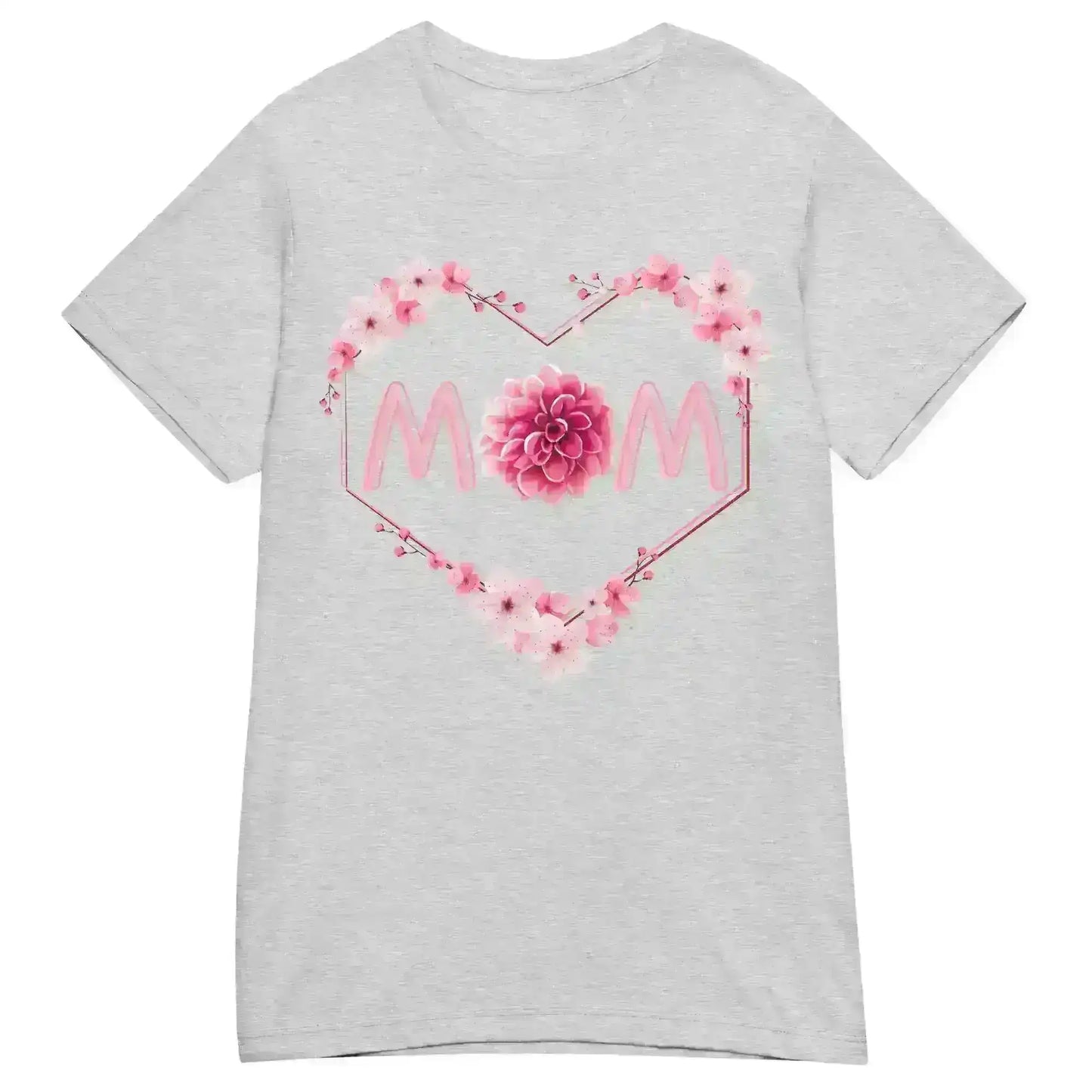 Mom Floral Heart - Fitted Tee - Cady Creations