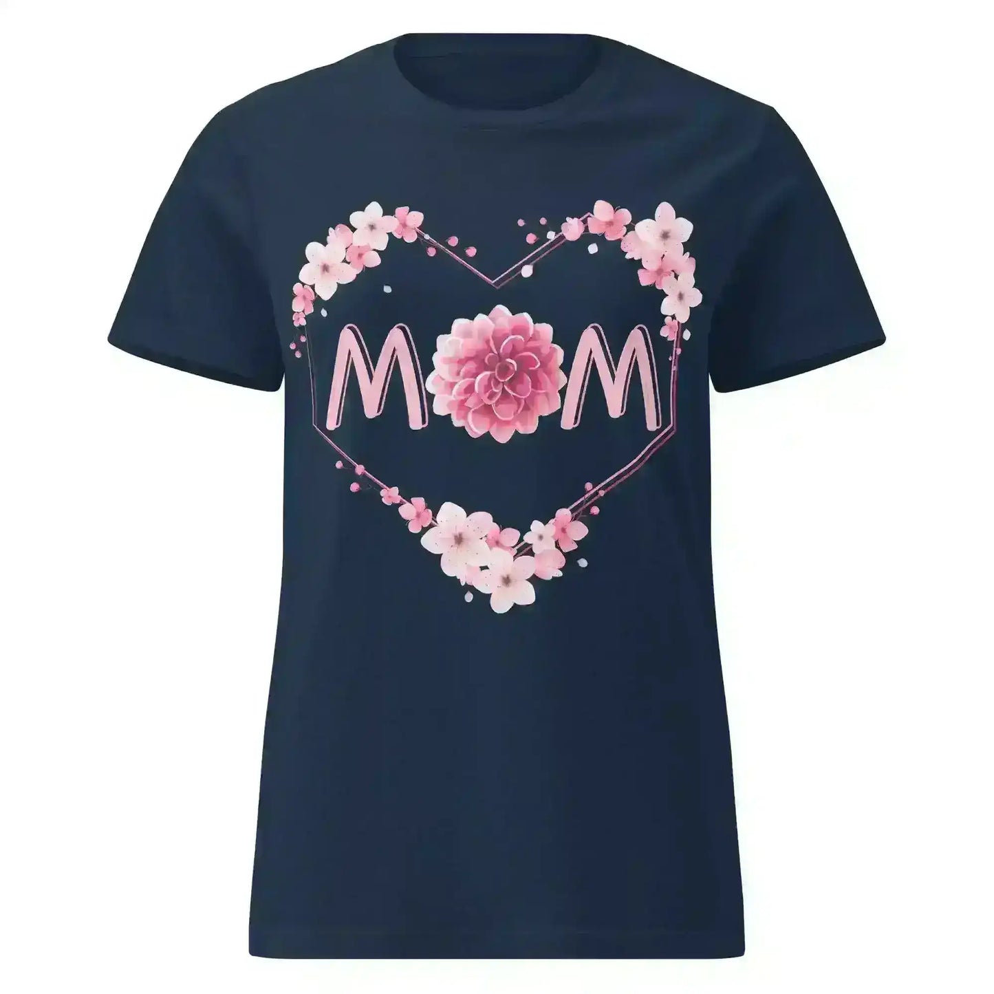 Mom Floral Heart - Fitted Tee - Cady Creations