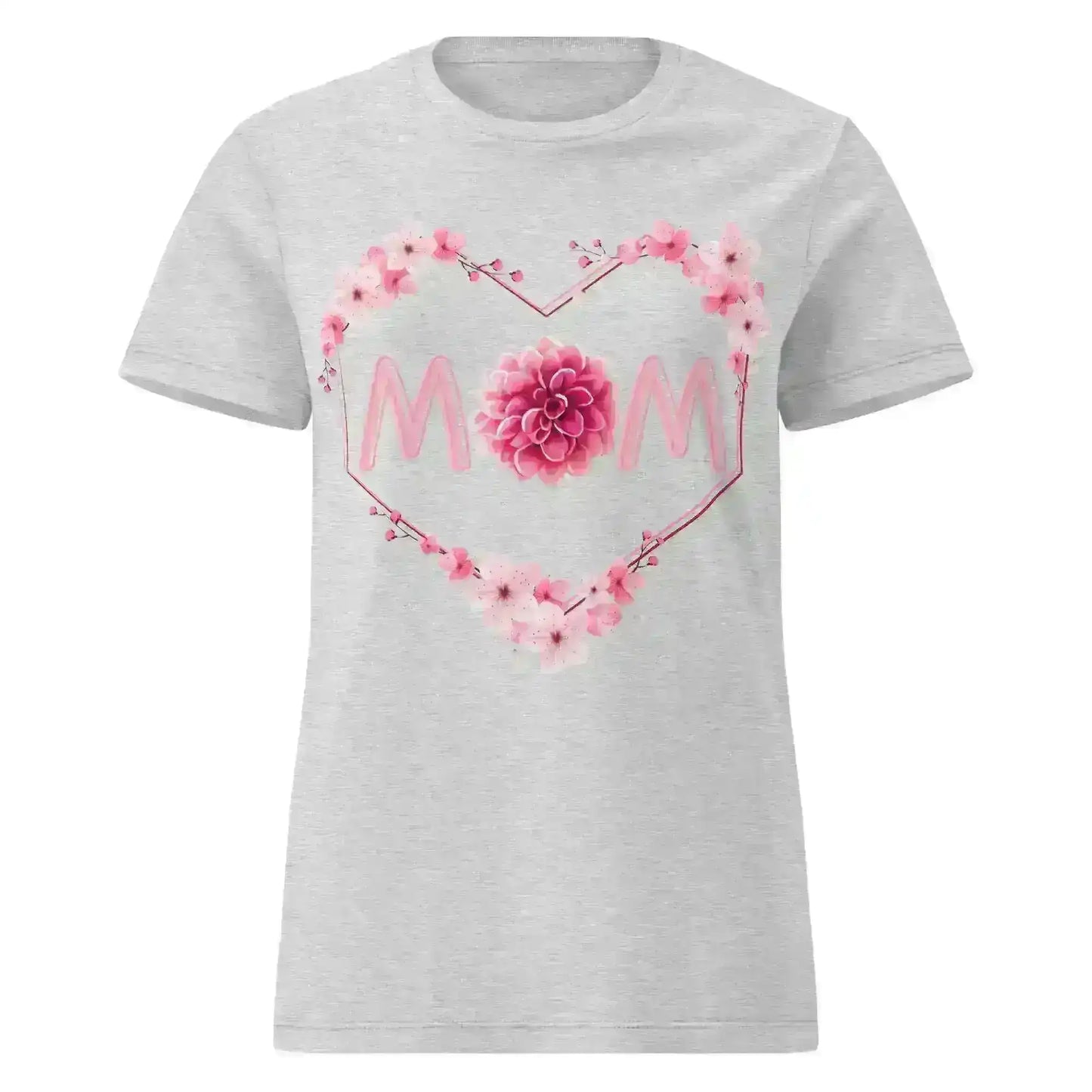 Mom Floral Heart - Fitted Tee - Cady Creations