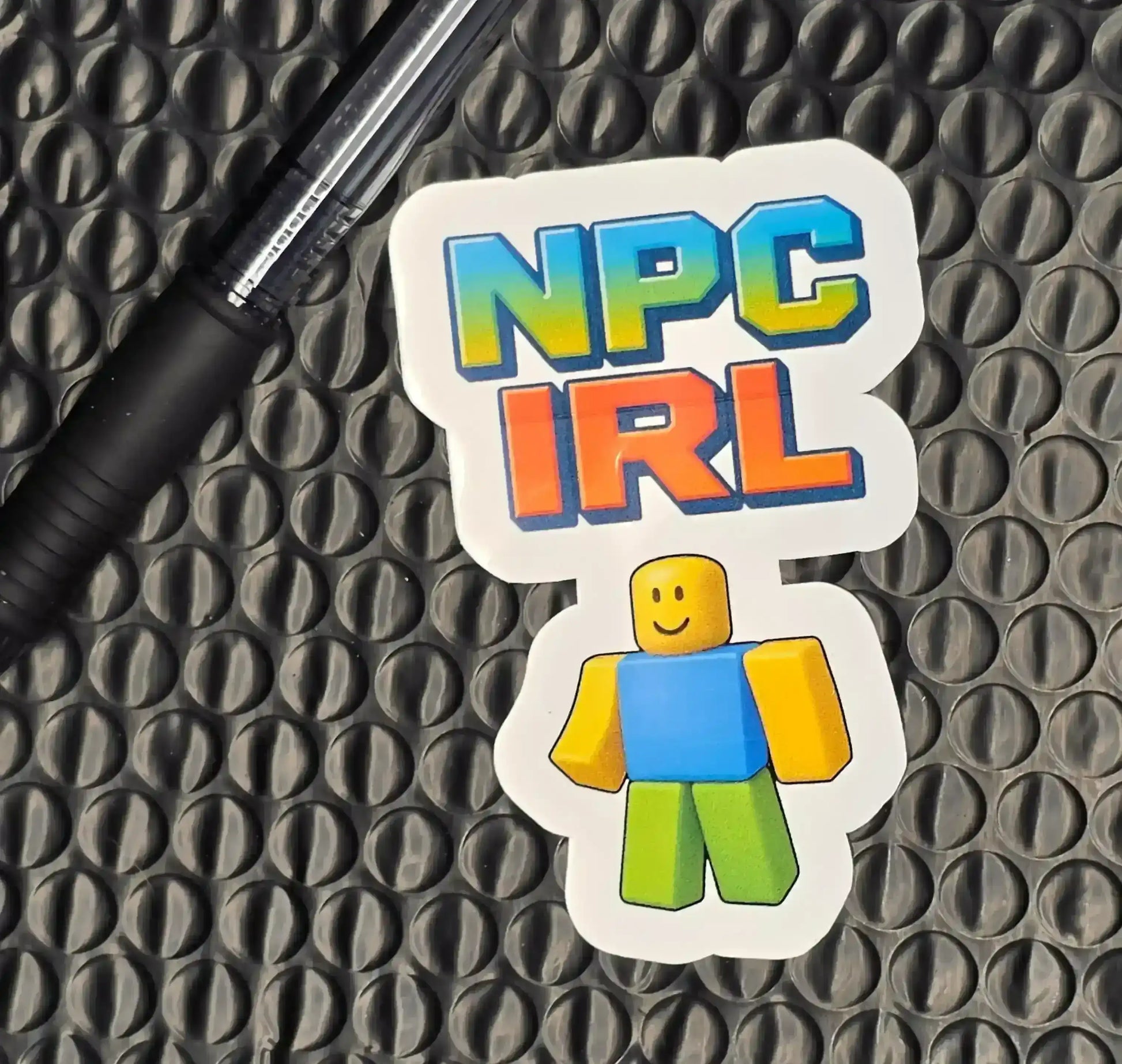 NPC IRL Sticker | Funny Gamer Meme Vinyl Sticker - Cady Creations