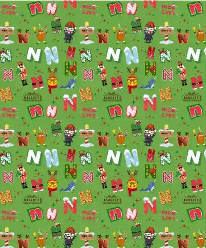 "N" Christmas Wrapping Paper – Alphabet Gift Swap Collection