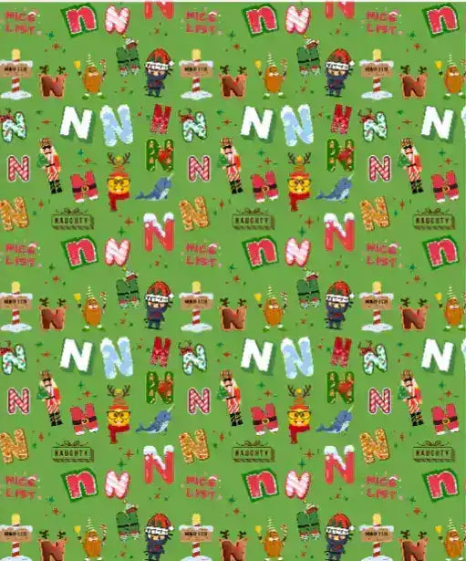 "N" Christmas Wrapping Paper – Alphabet Gift Swap Collection