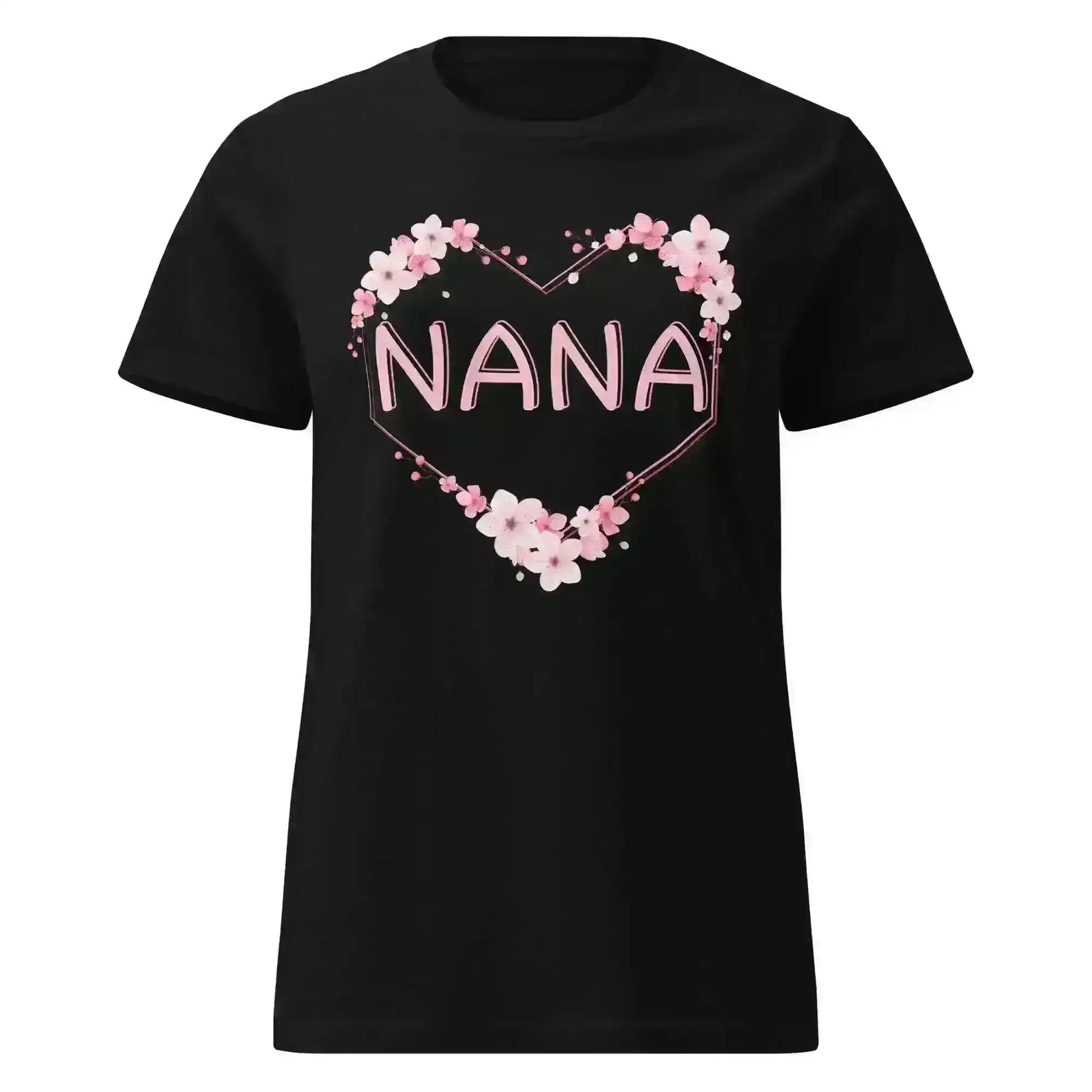 Nana Floral Heart - Fitted Tee - Cady Creations