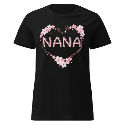 Nana Floral Heart - Fitted Tee - Cady Creations
