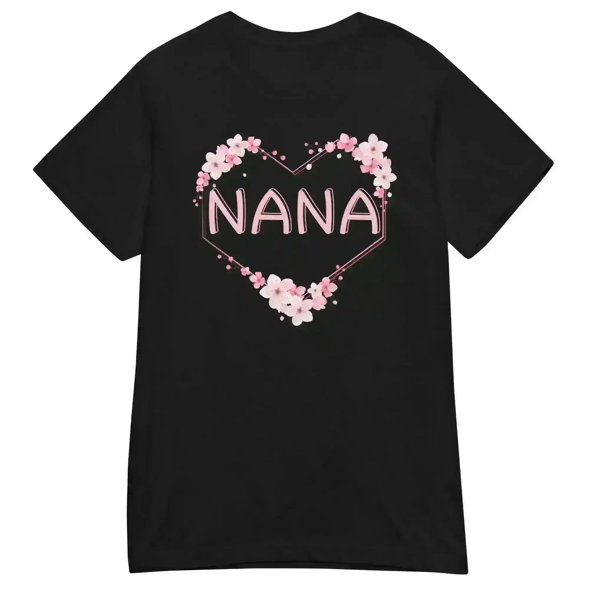 Nana Floral Heart - Fitted Tee - Cady Creations