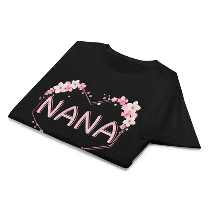 Nana Floral Heart - Fitted Tee - Cady Creations