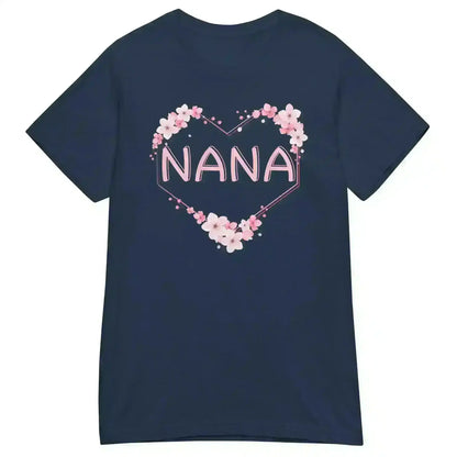Nana Floral Heart - Fitted Tee - Cady Creations
