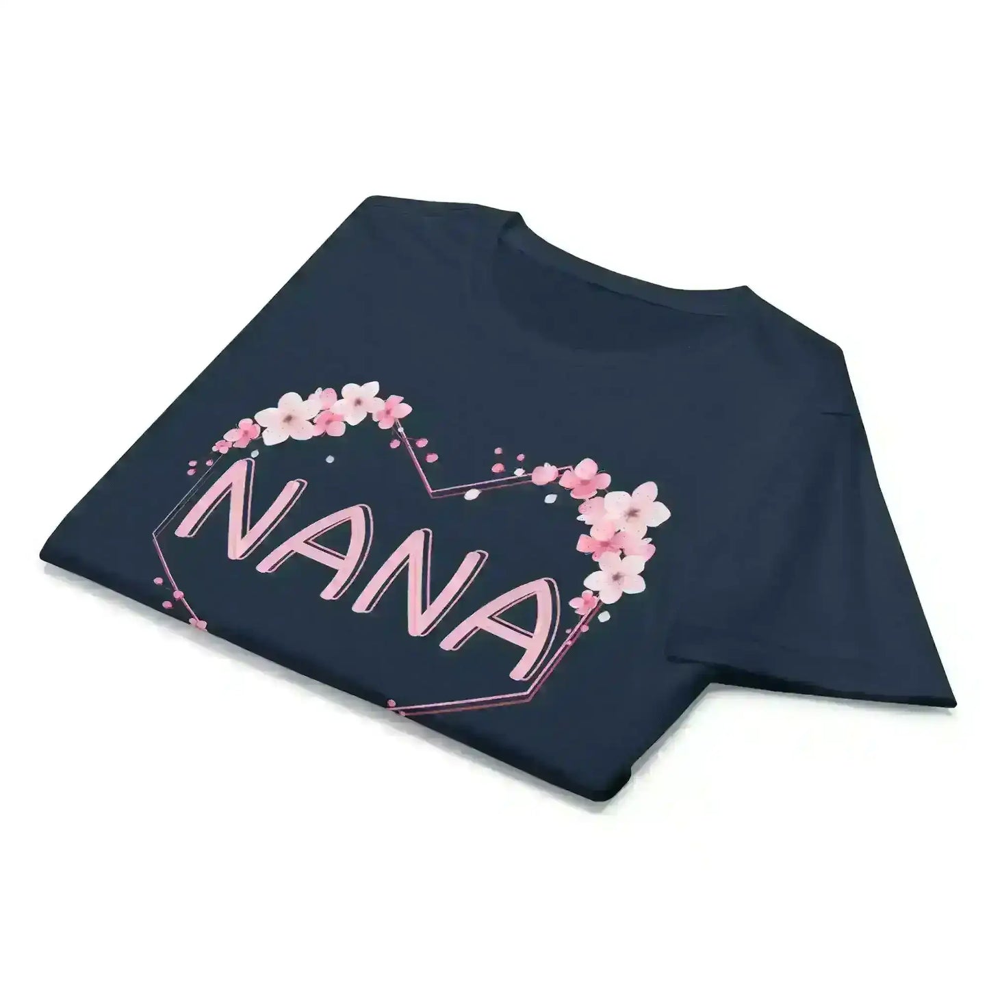 Nana Floral Heart - Fitted Tee - Cady Creations