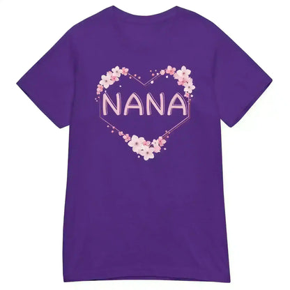 Nana Floral Heart - Fitted Tee - Cady Creations