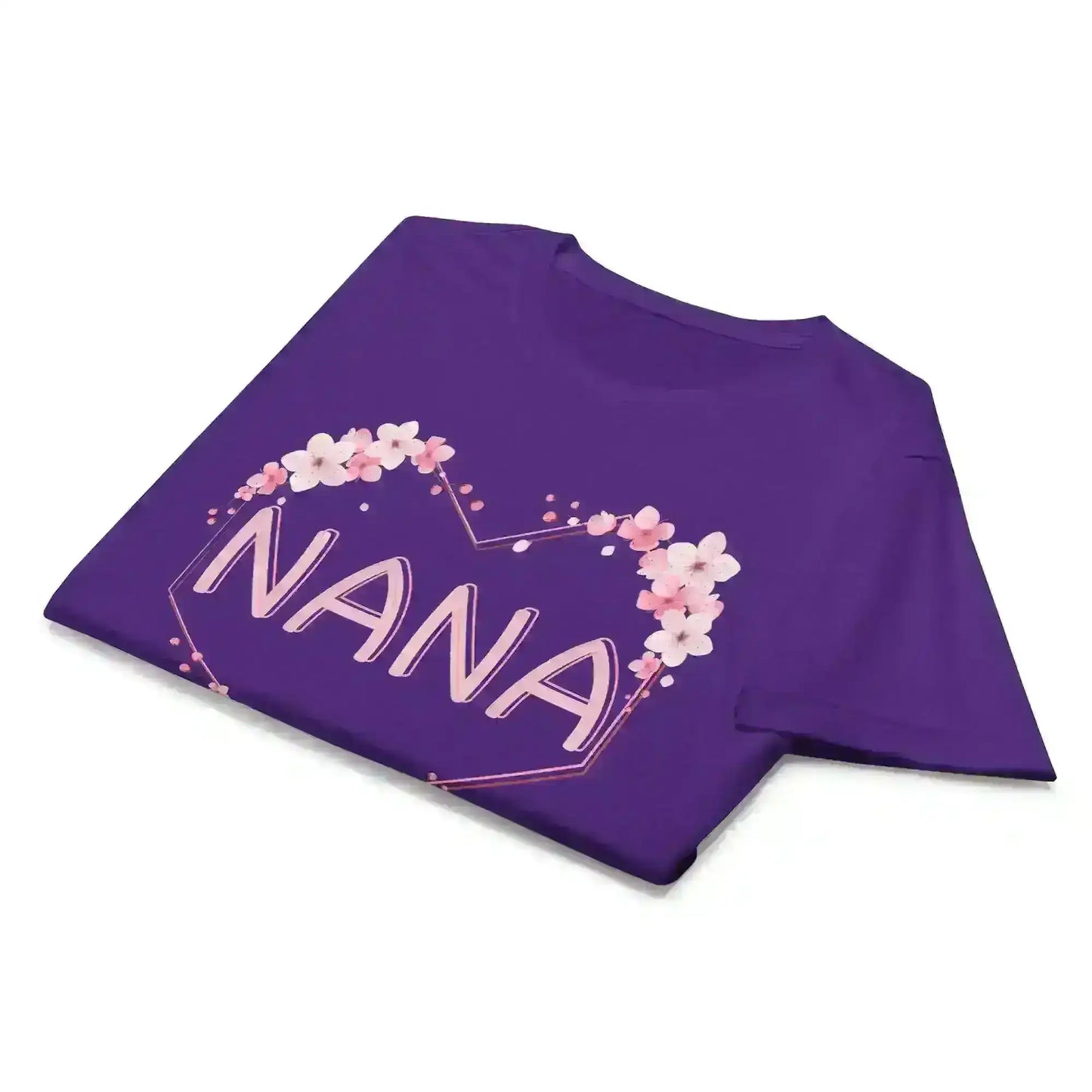 Nana Floral Heart - Fitted Tee - Cady Creations