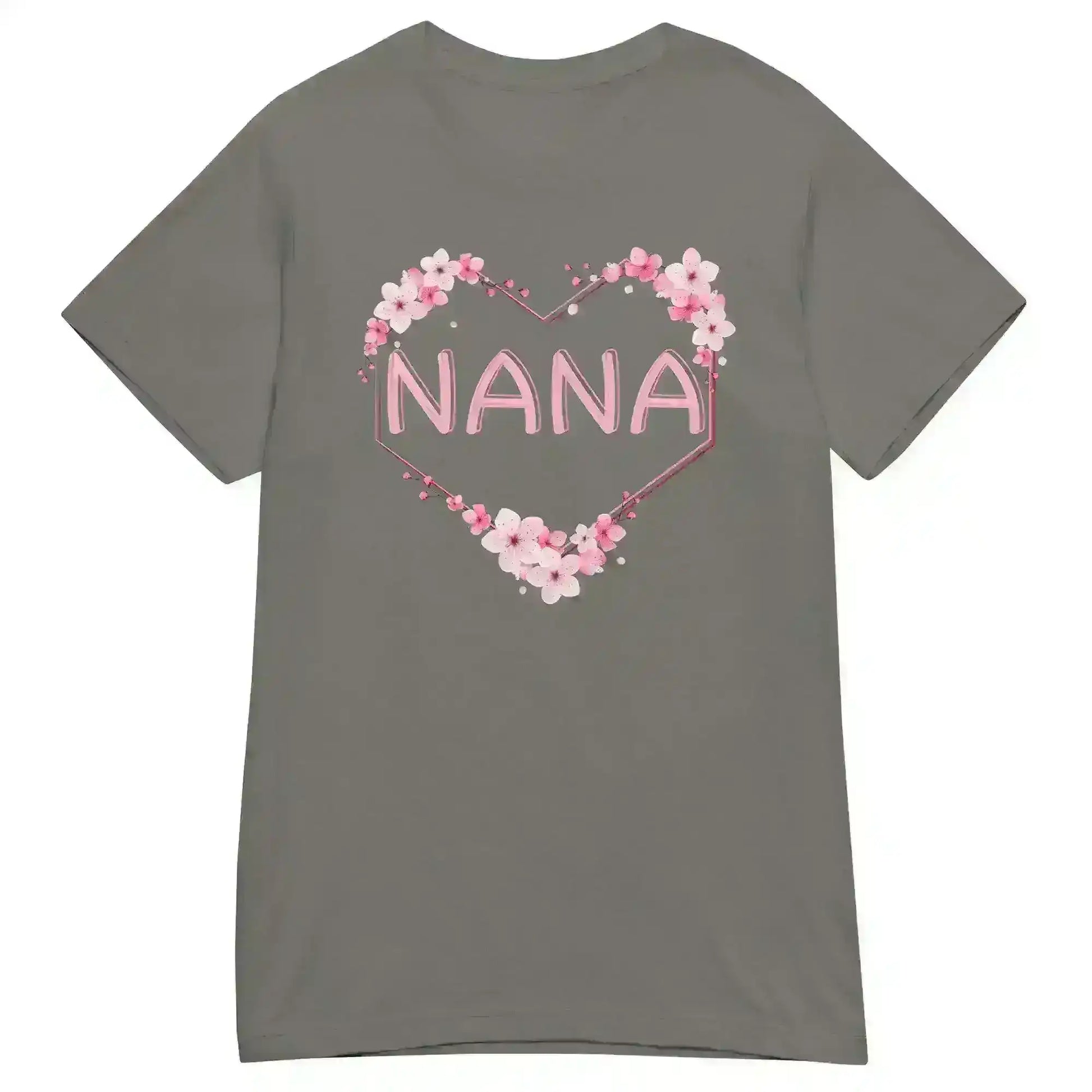 Nana Floral Heart - Fitted Tee - Cady Creations