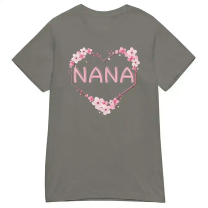 Nana Floral Heart - Fitted Tee - Cady Creations