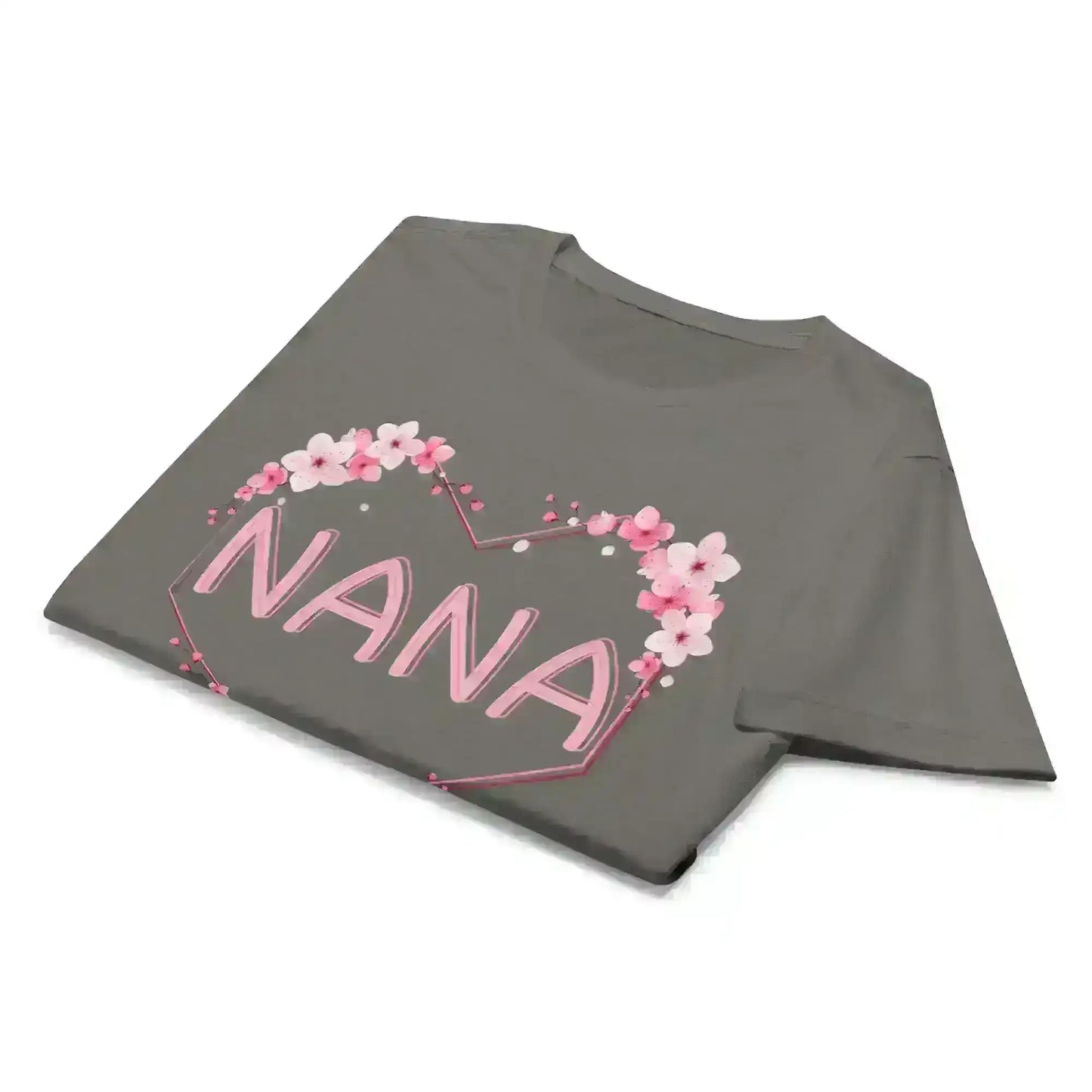 Nana Floral Heart - Fitted Tee - Cady Creations