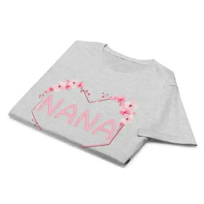 Nana Floral Heart - Fitted Tee - Cady Creations