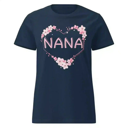 Nana Floral Heart - Fitted Tee - Cady Creations