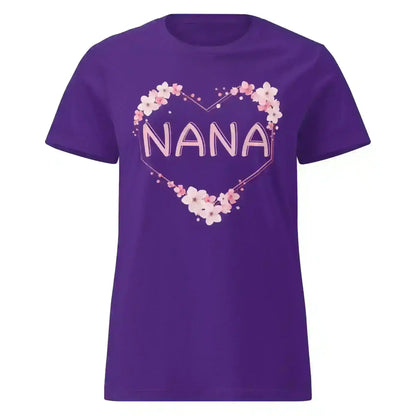 Nana Floral Heart - Fitted Tee - Cady Creations