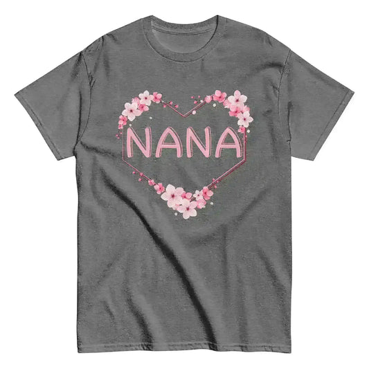 Nana Floral Heart Unisex Graphic Tee - Cady Creations