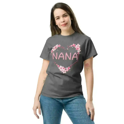 Nana Floral Heart - Unisex Tee - Cady Creations