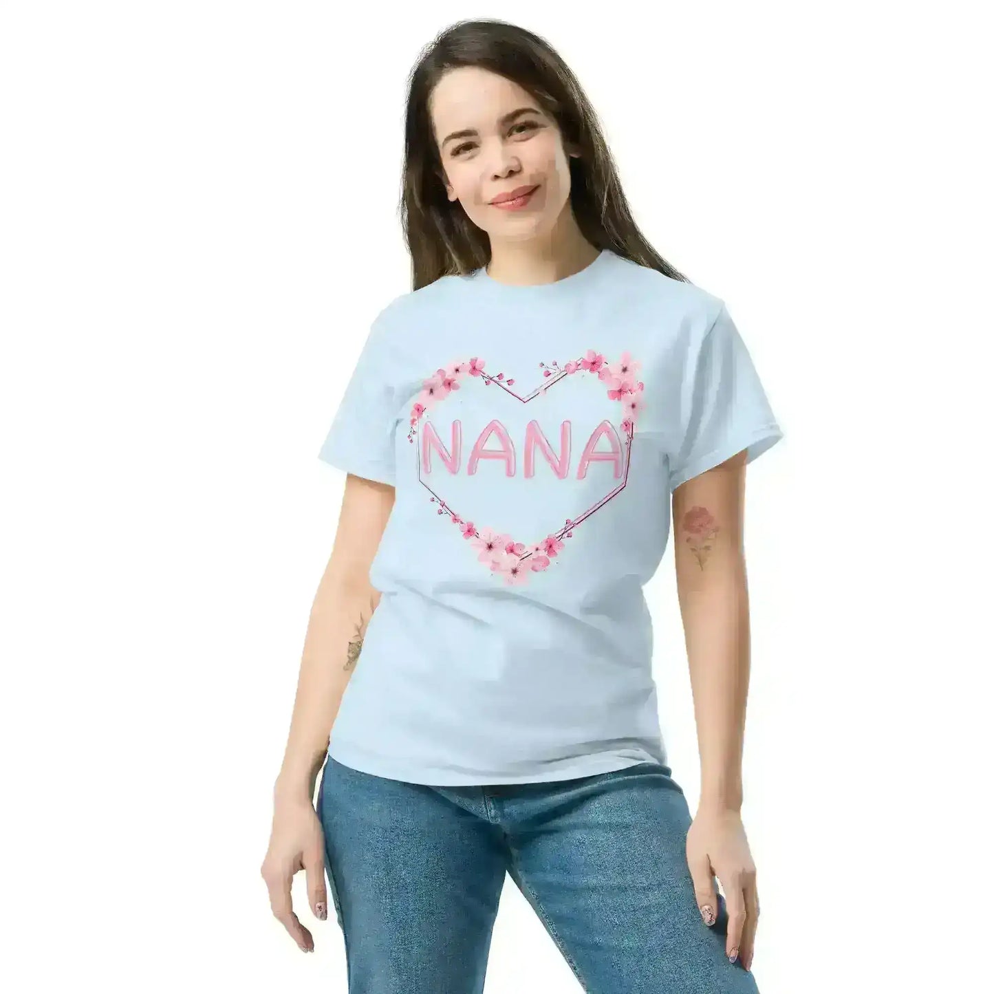 Nana Floral Heart - Unisex Tee - Cady Creations
