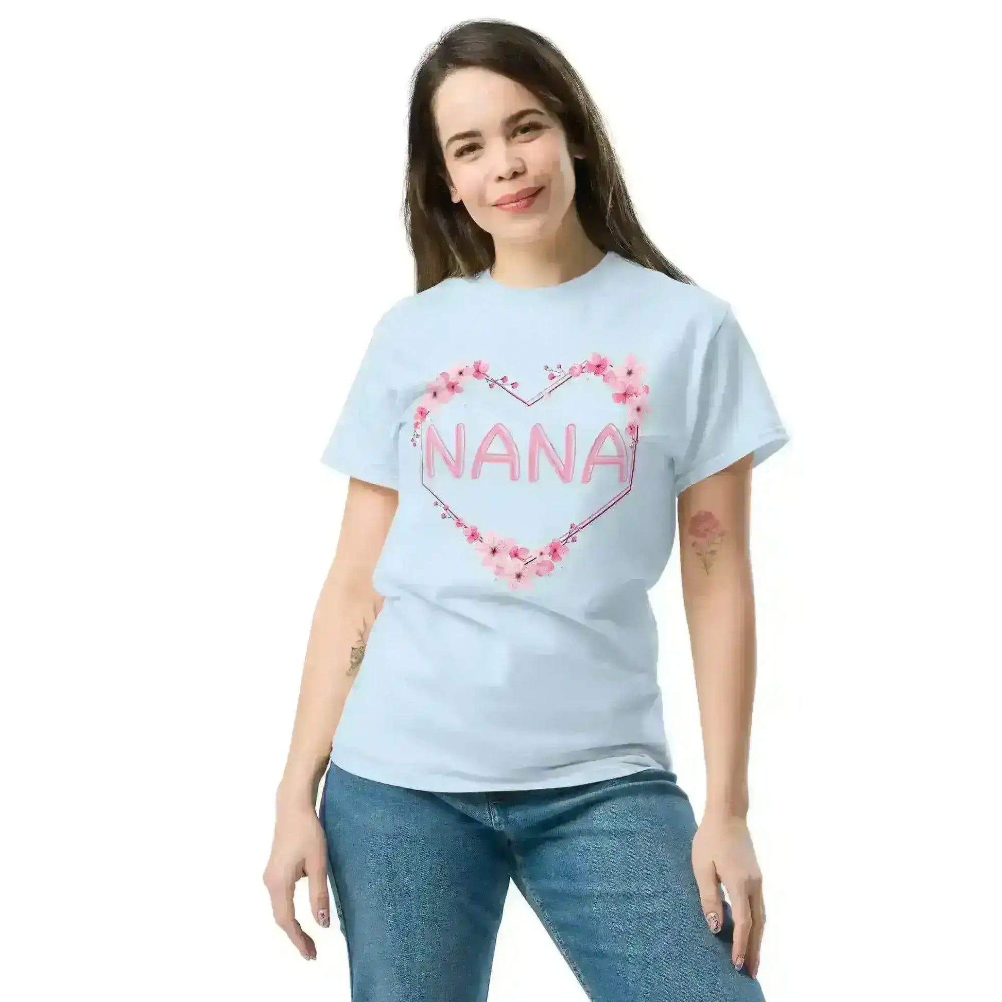 Nana Floral Heart - Unisex Tee - Cady Creations
