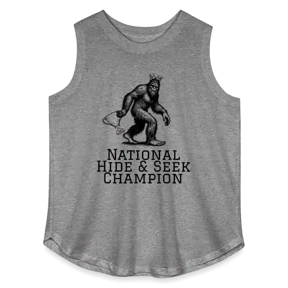 National Hide & Seek Champion Bigfoot Humor Curvy Relaxed Tank - Cady Creations