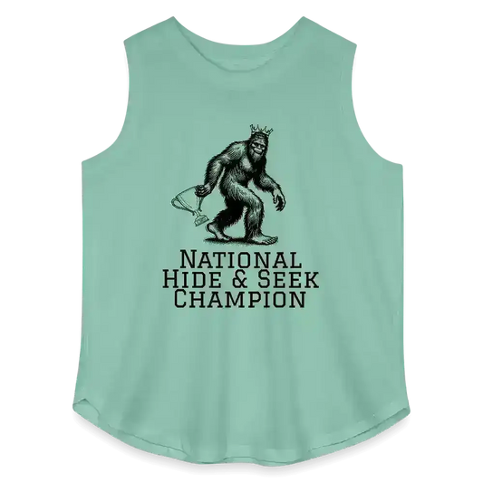 National Hide & Seek Champion Bigfoot Humor Curvy Relaxed Tank - Cady Creations