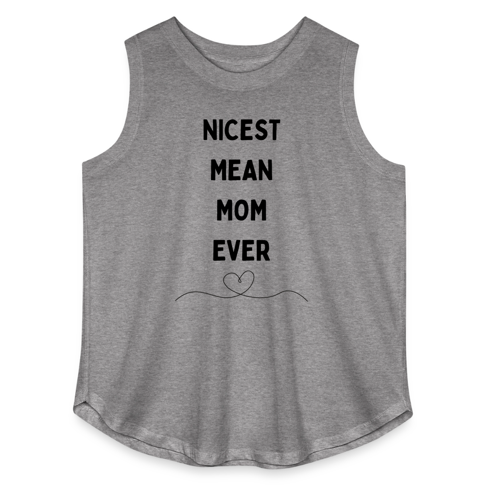 Nicest Mean Mom Ever - Women’s Curvy Tank - granite heather 