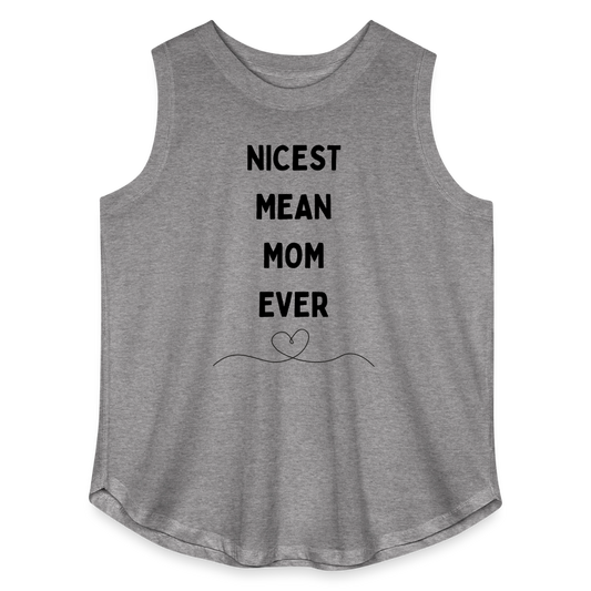 Nicest Mean Mom Ever - Women’s Curvy Tank - granite heather 
