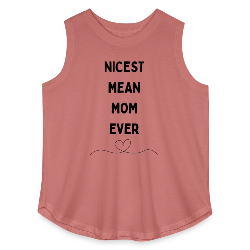 Nicest Mean Mom Ever - Women’s Curvy Tank - mauve