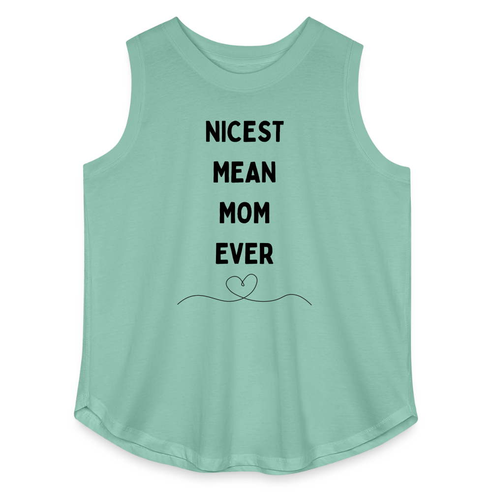 Nicest Mean Mom Ever - Women’s Curvy Tank - saltwater