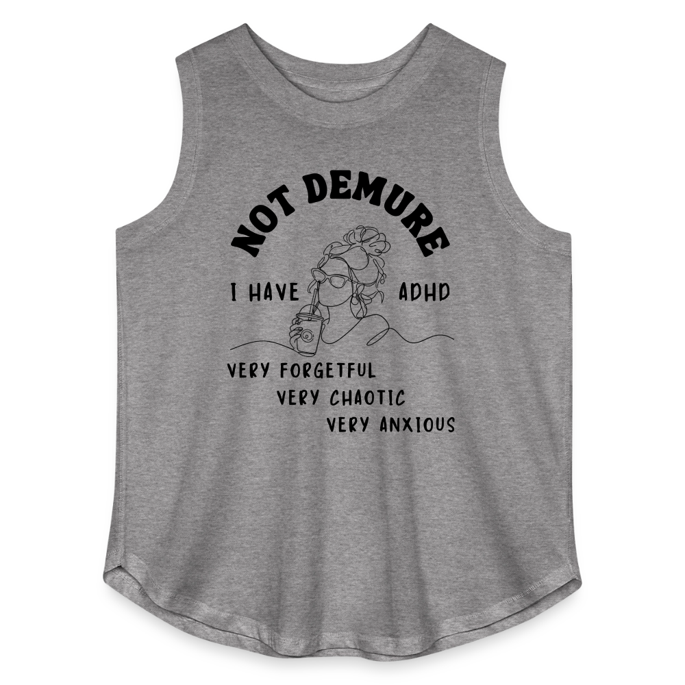 Not Demure I Have ADHD - Women’s Curvy Tank - granite heather 