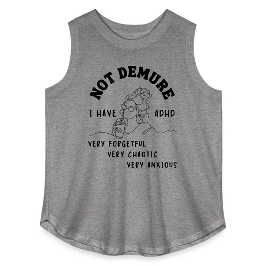 Not Demure I Have ADHD - Women’s Curvy Tank - granite heather 