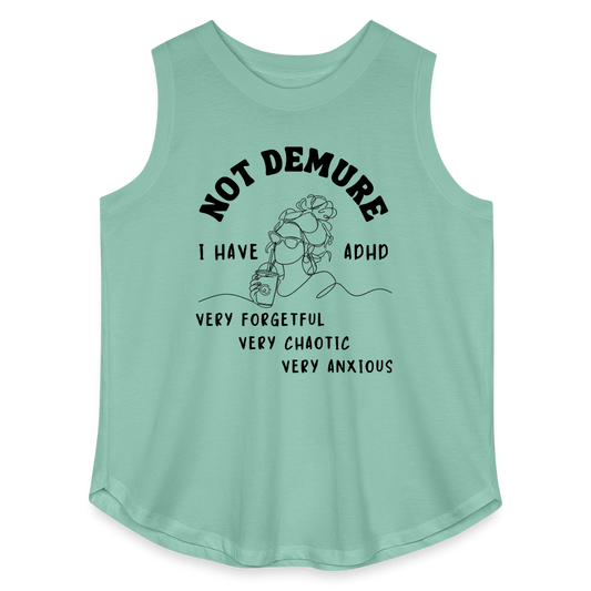 Not Demure I Have ADHD - Women’s Curvy Tank - saltwater