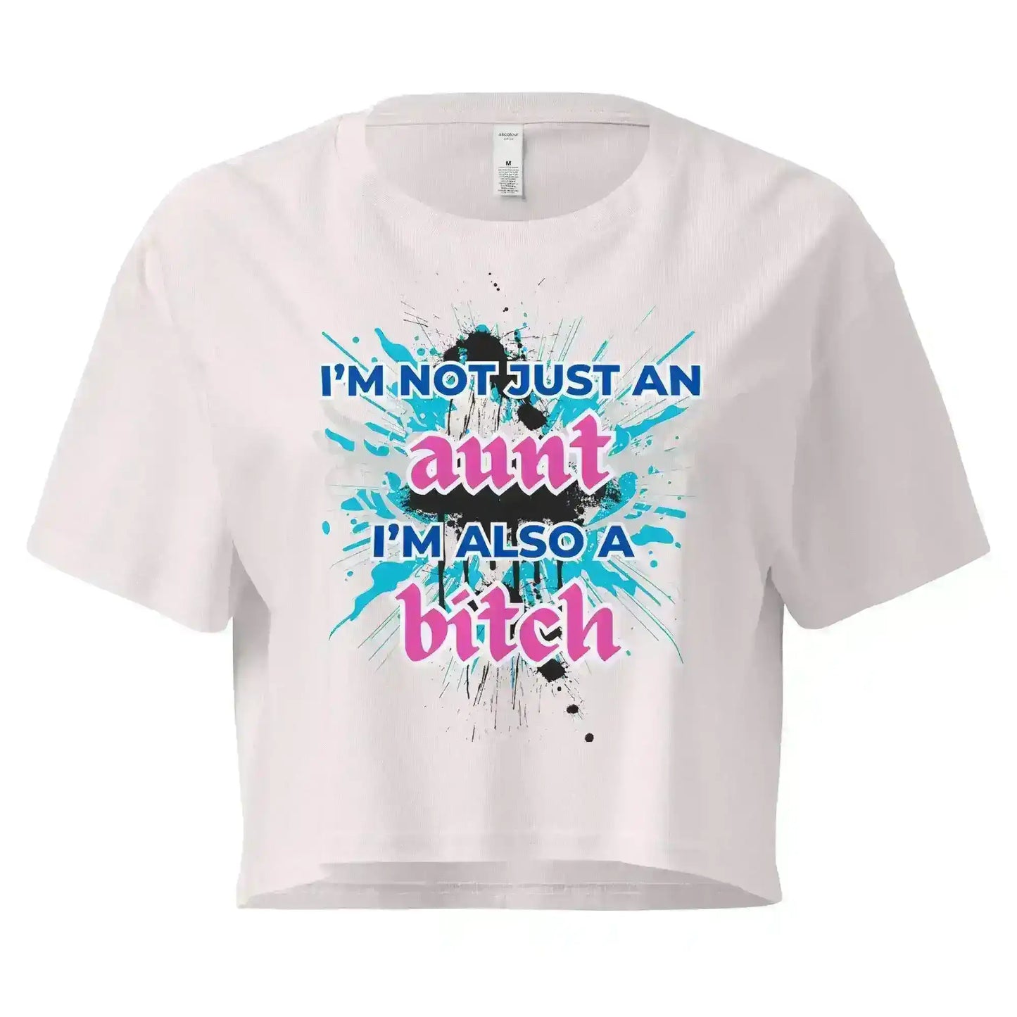 Not Just An Aunt Sassy Cropped Graphic Tee - Cady Creations