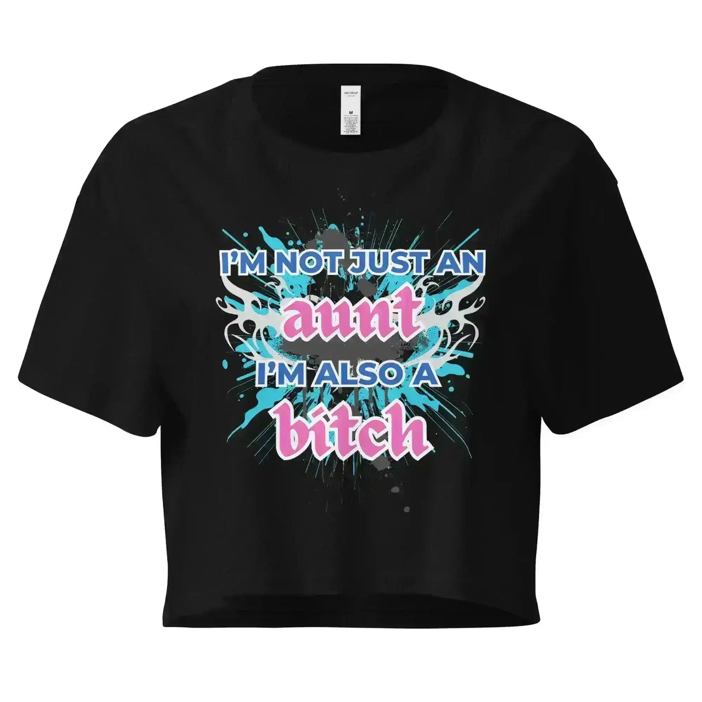 Not Just An Aunt Sassy Cropped Graphic Tee - Cady Creations