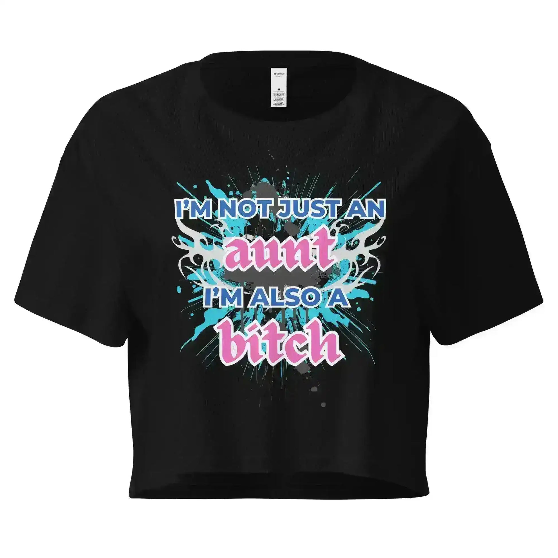 Not Just An Aunt Sassy Cropped Graphic Tee - Cady Creations