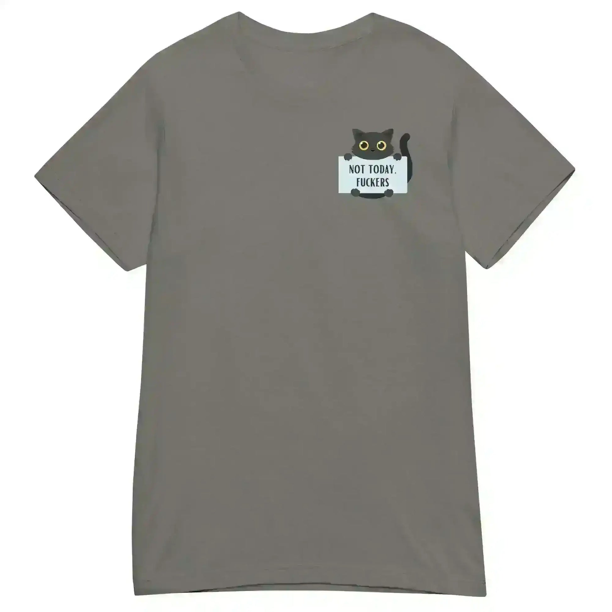 Not Today Cat Fitted Graphic Tee - Cady Creations