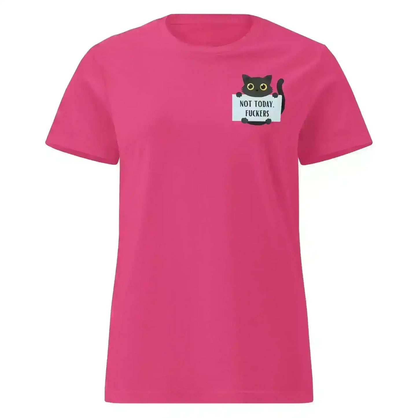 Not Today Cat Fitted Graphic Tee - Cady Creations