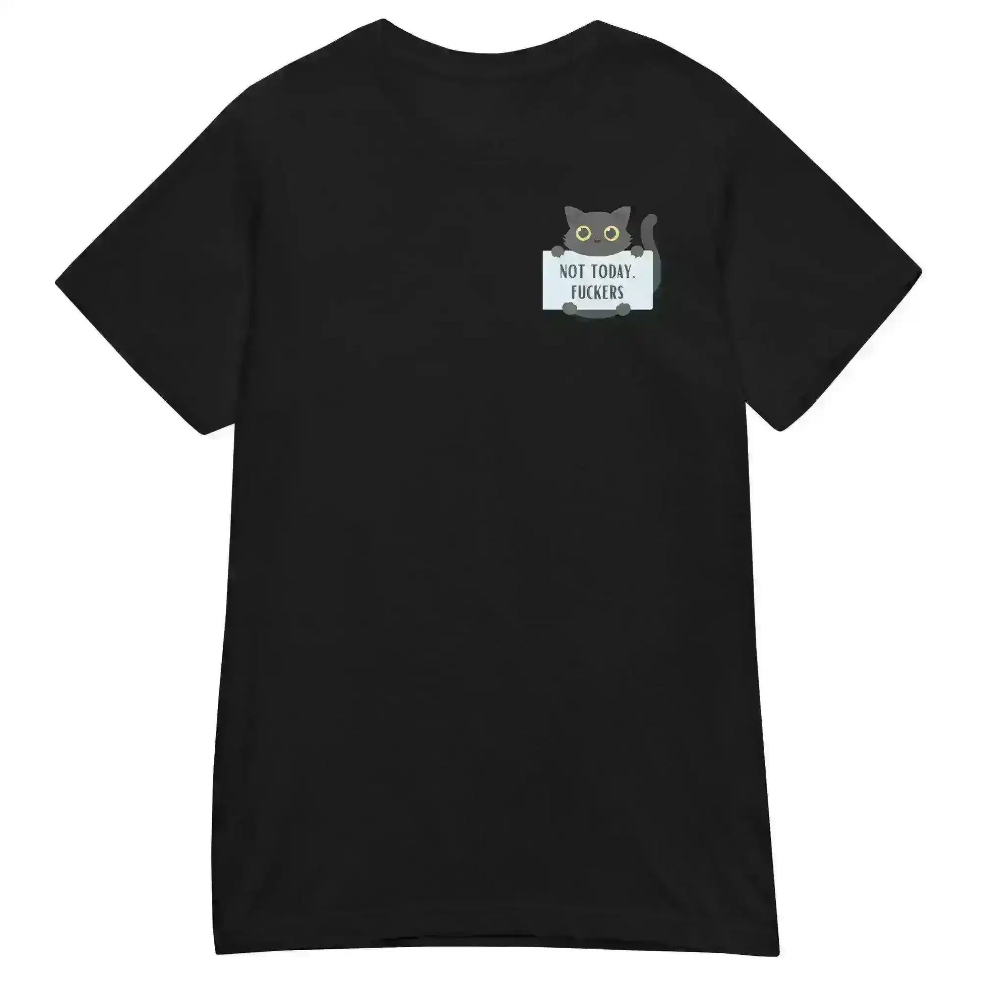 Not Today Cat Fitted Graphic Tee - Cady Creations