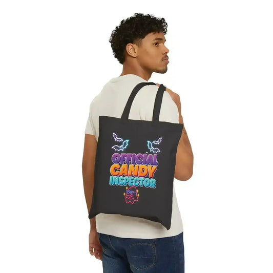 Official Candy Inspector Canvas Trick or Treating Bag - Spooky Season Halloween - Cady Creations