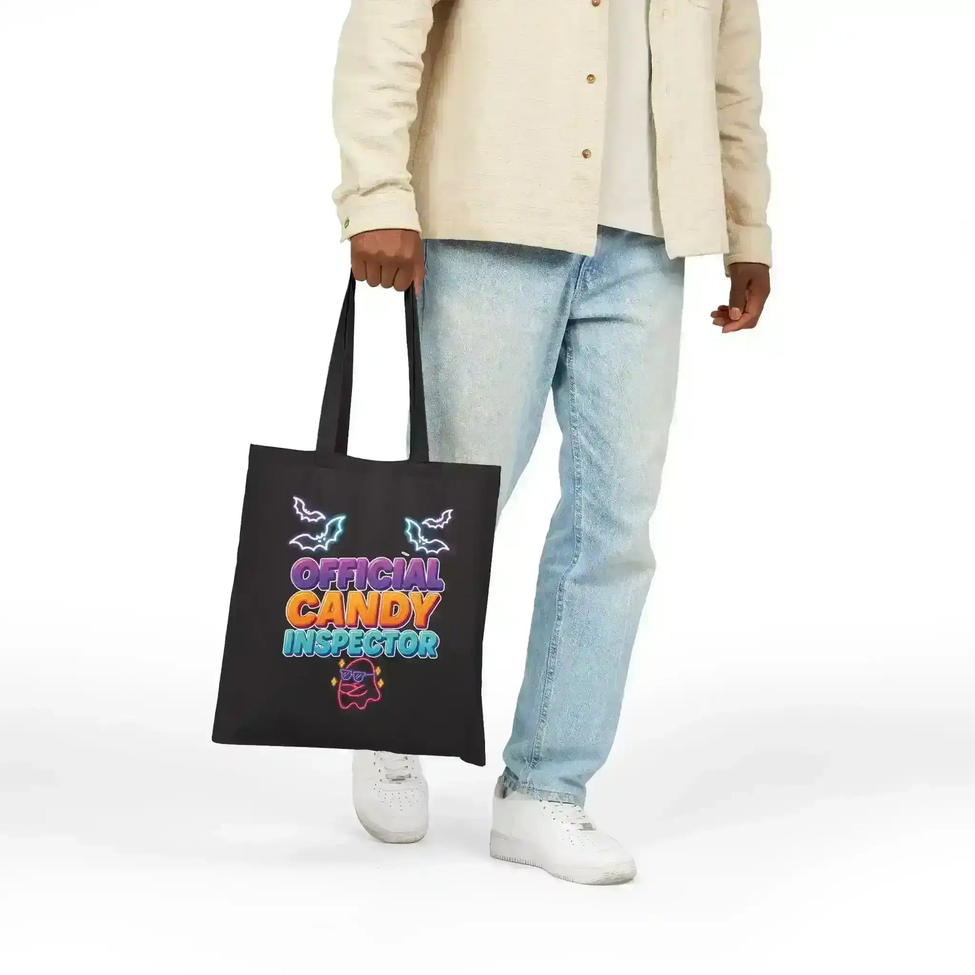 Official Candy Inspector Canvas Trick or Treating Bag - Spooky Season Halloween - Cady Creations
