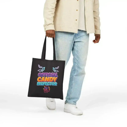 Official Candy Inspector Canvas Trick or Treating Bag - Spooky Season Halloween - Cady Creations