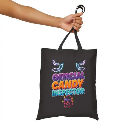 Official Candy Inspector Canvas Trick or Treating Bag - Spooky Season Halloween - Cady Creations