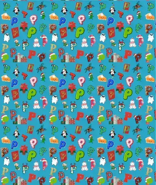 "P" Christmas Wrapping Paper – Alphabet Gift Swap Collection