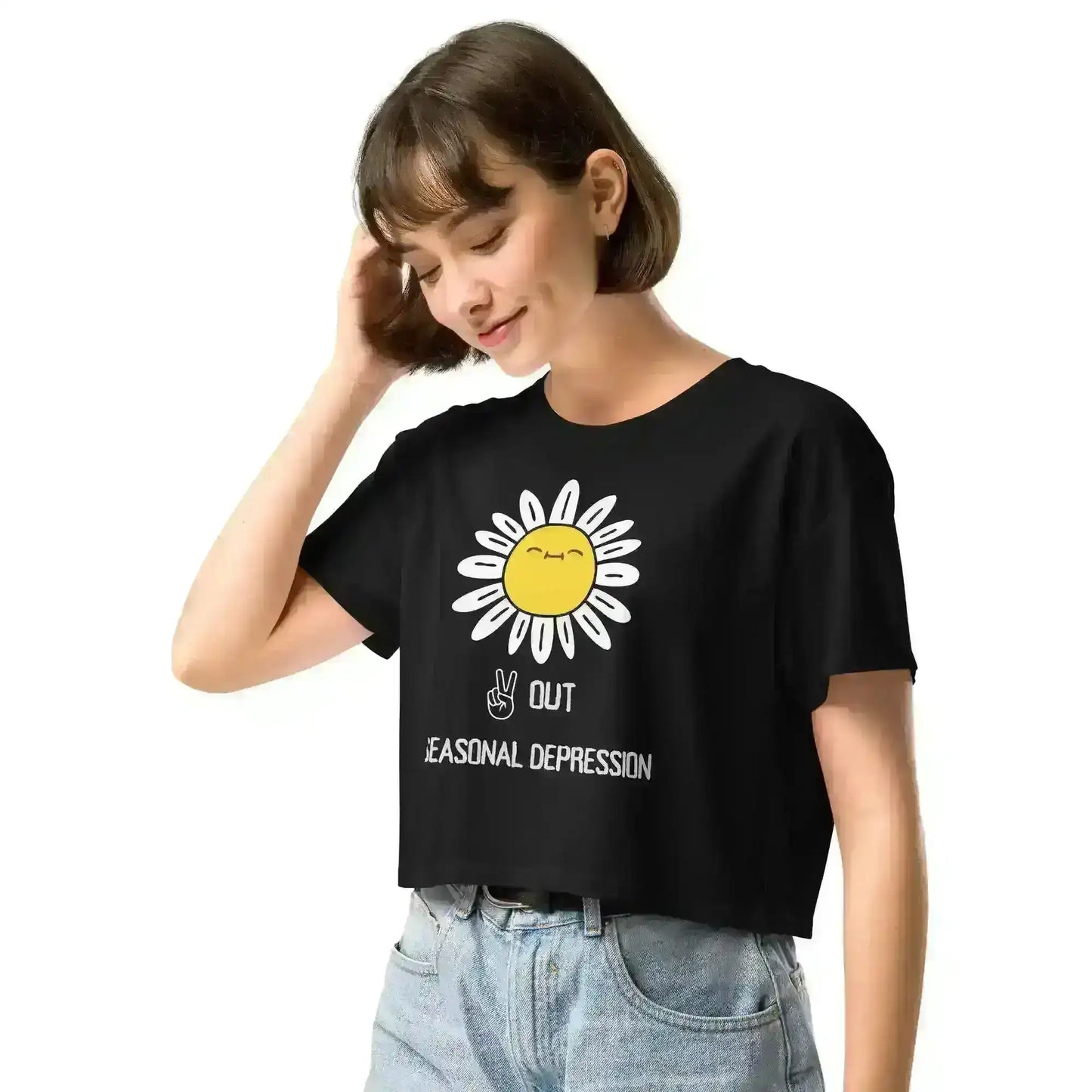 Peace Out Seasonal Depression - Crop Top - Cady Creations