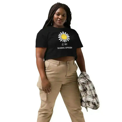 Peace Out Seasonal Depression - Crop Top - Cady Creations