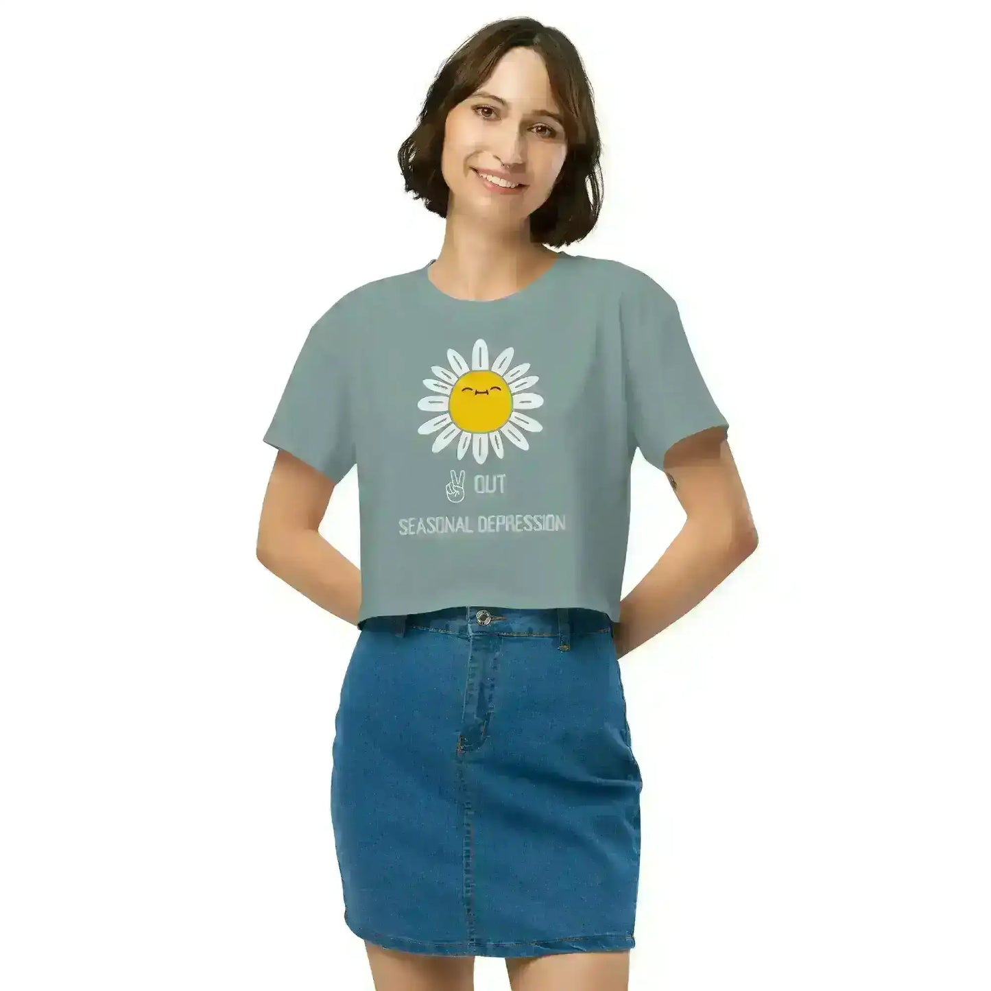 Peace Out Seasonal Depression - Crop Top - Cady Creations