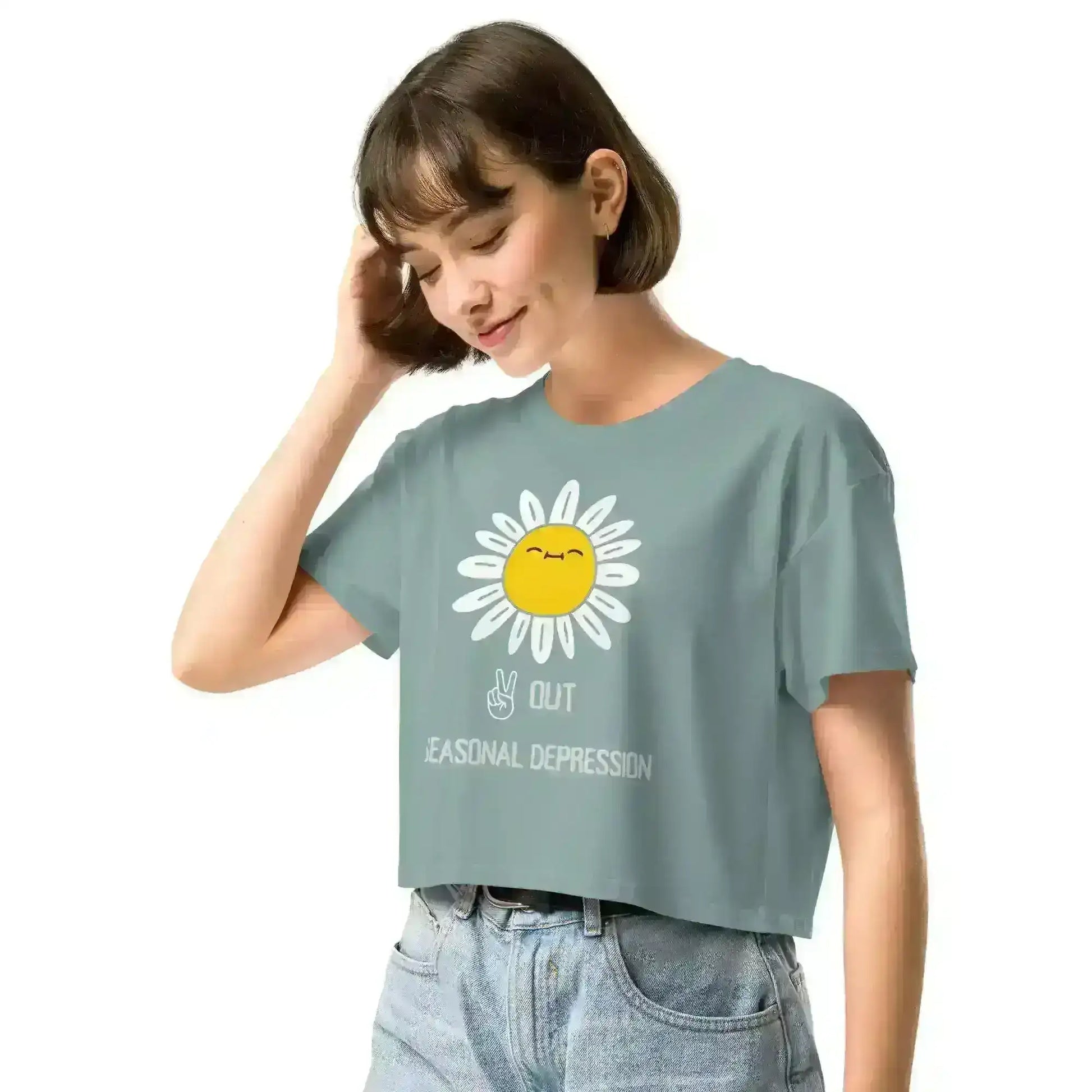 Peace Out Seasonal Depression - Crop Top - Cady Creations