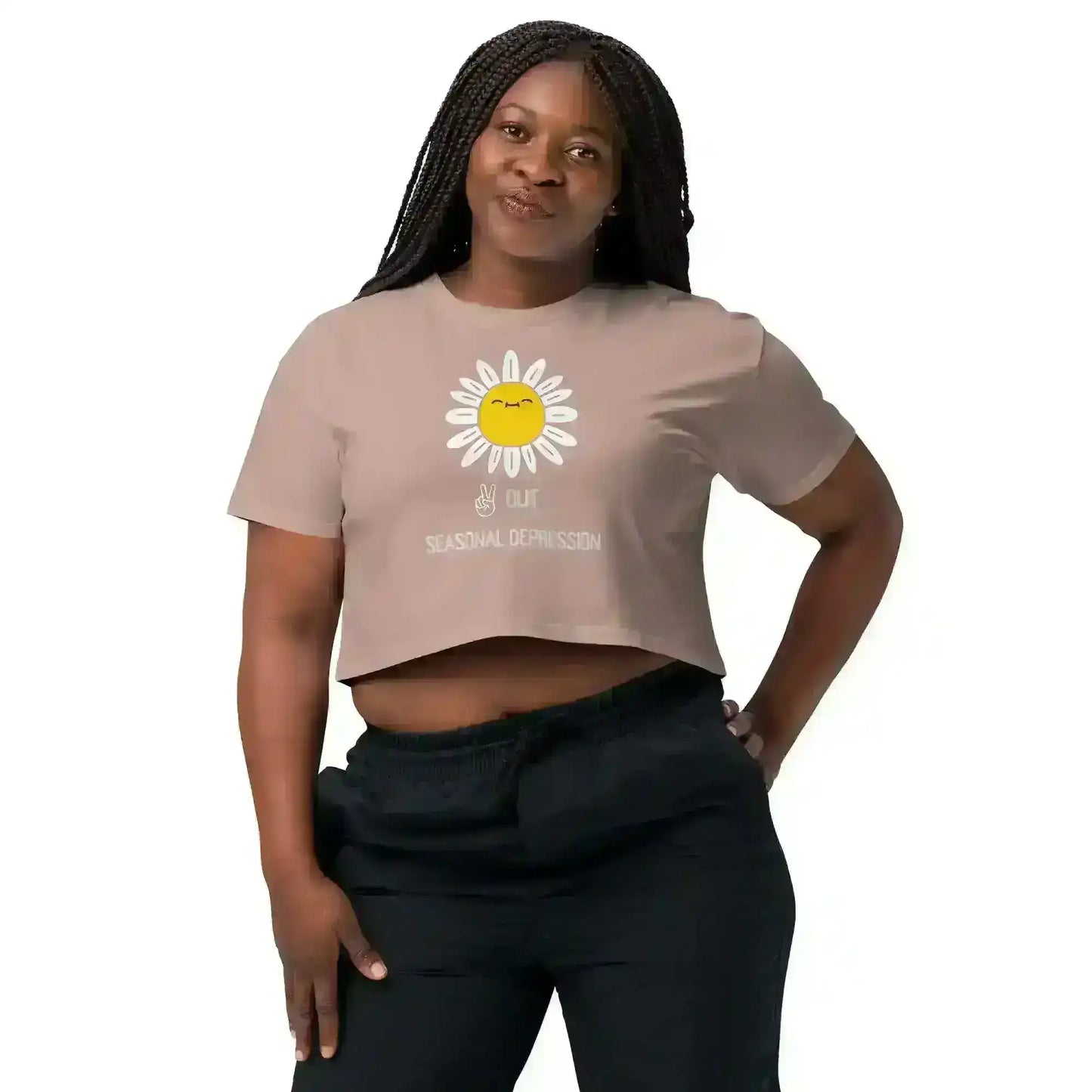 Peace Out Seasonal Depression - Crop Top - Cady Creations